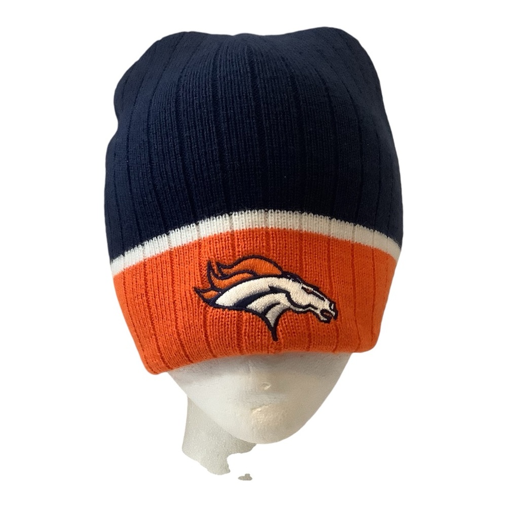Vintage NFL Denver Broncos Beanie Stocking Cap One Size  Skull Ski Acrylic